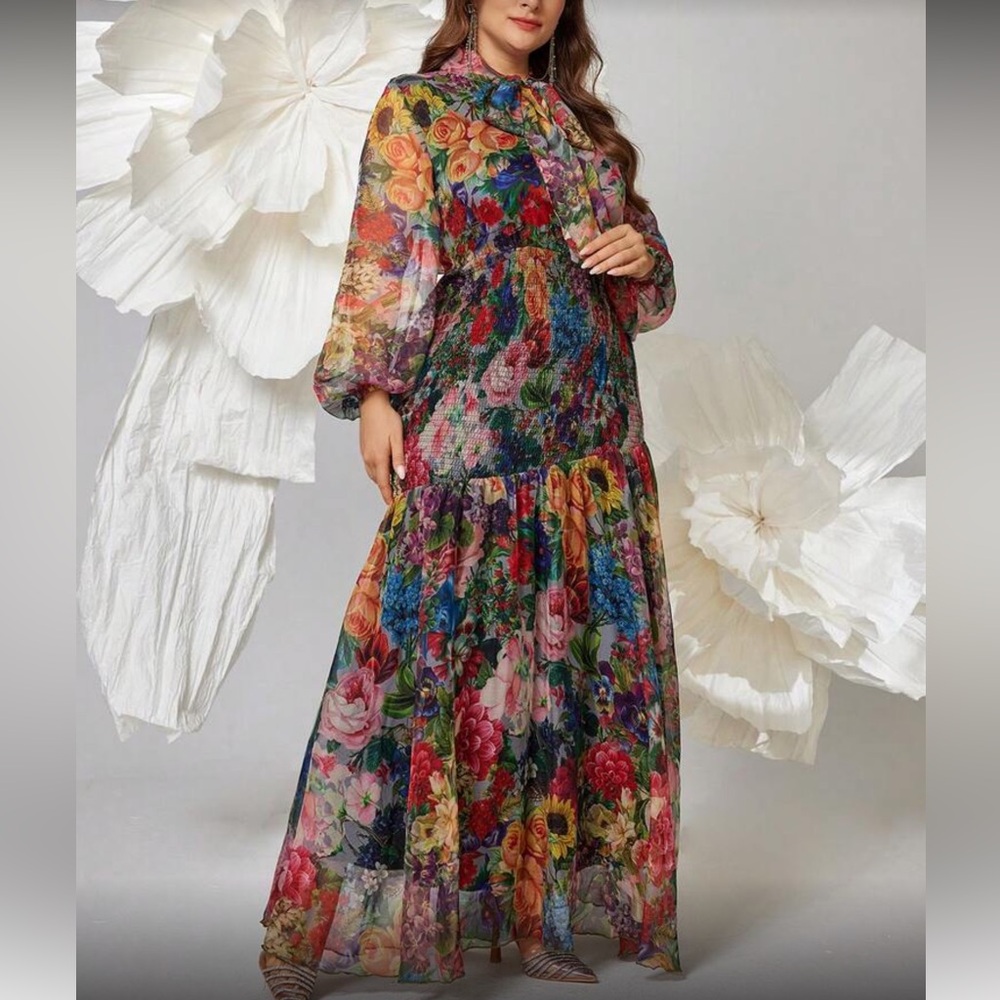 Floral Multicolor Maxi Dress - Picture 5 of 6